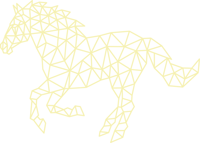 Horse  framework low polygon style by Cundrawan