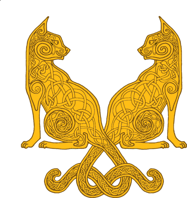Celtic Cat #6 by ingridthecrafty