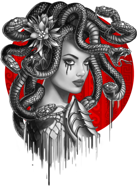 Snake Head Girl Medusa by bomazu
