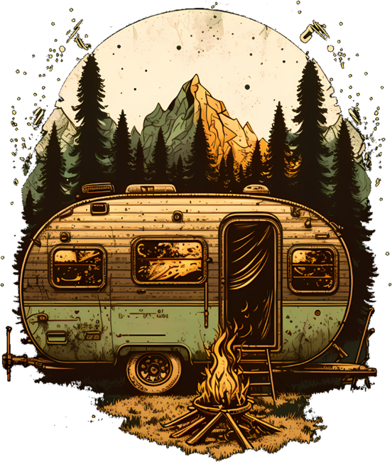 Retro Camping Camper