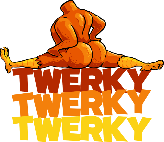 Twerky Twerking Turkeys Funny Thanksgiving Twerk Turkey