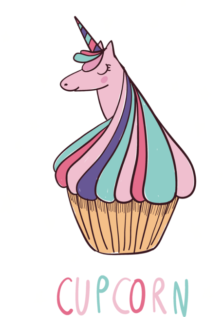 Unicorn Plus A Cupcake Makes A Cupcorn by LittleBunnySunshine