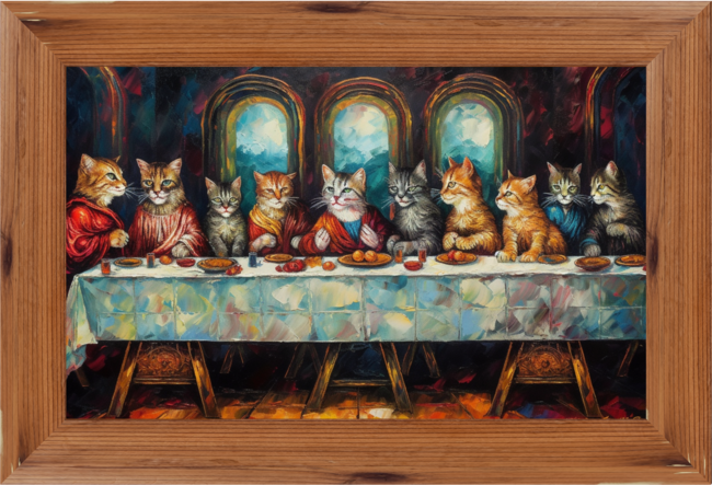 The Last Supper with cats