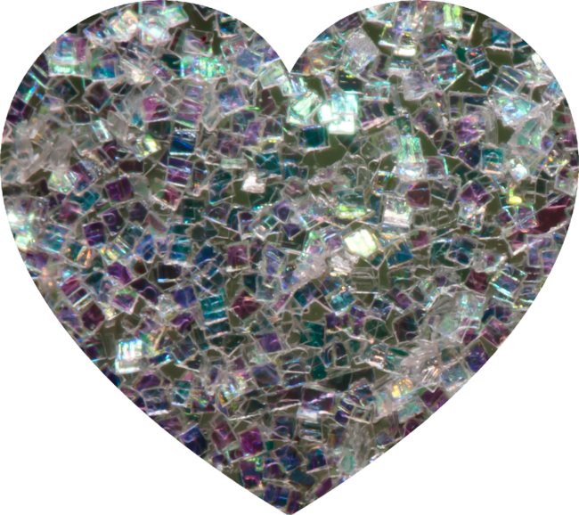 Sparkly silver mosaic glitter Heart Valentines day faux sparkles