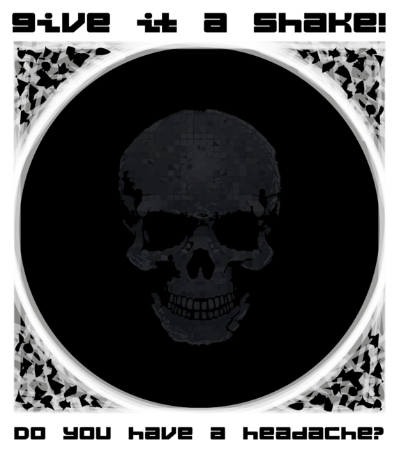Give it a shake - Eye trick - Optical illusion - Skull by vectalex