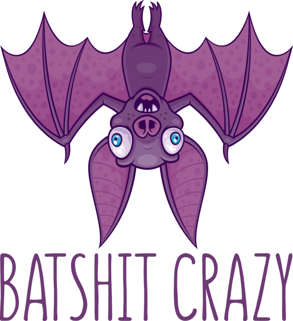 Batshit Crazy Wacky Cartoon Bat