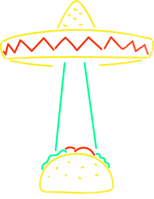 Unidentified flying taco