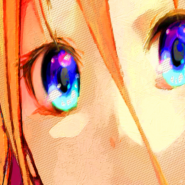 Anime Girl Eyes Gold