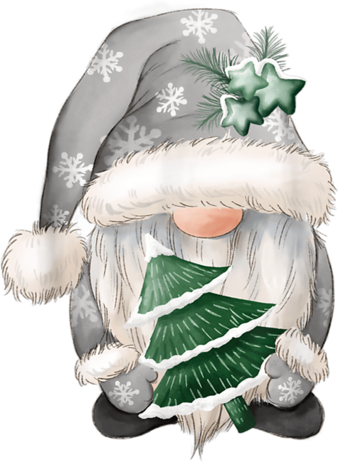 Winter Gnome Christmas Tree Matching Family Design by SnapMood