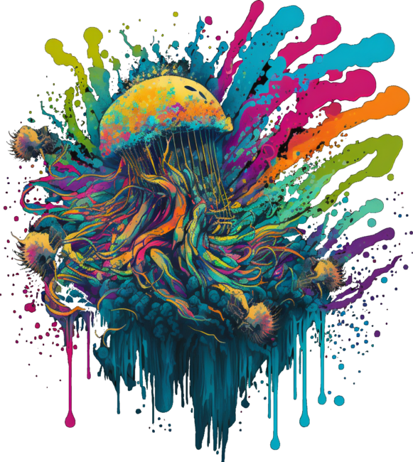 Rainbow Jellyfish Splash