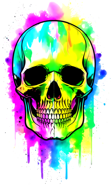Watercolor skull