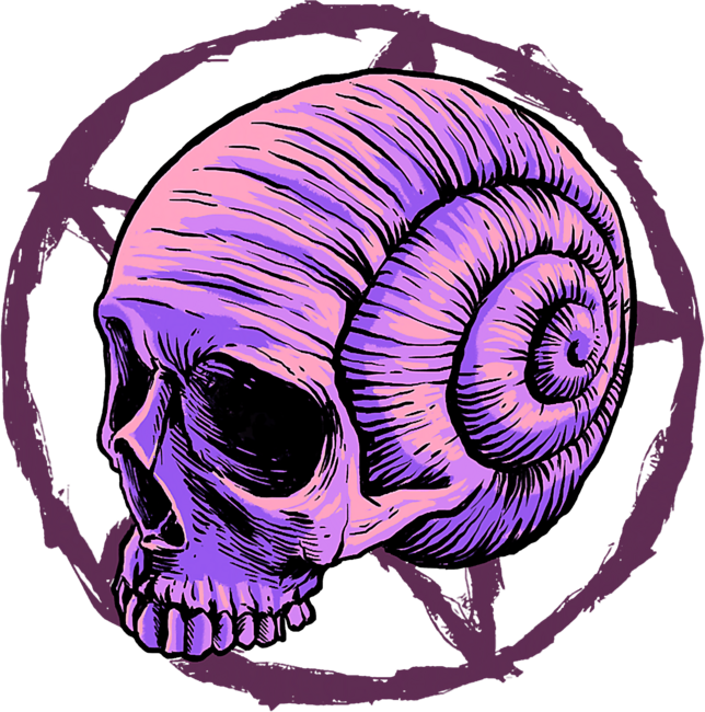 Pastel Goth Snail Shell Skull by ShirtPhrase