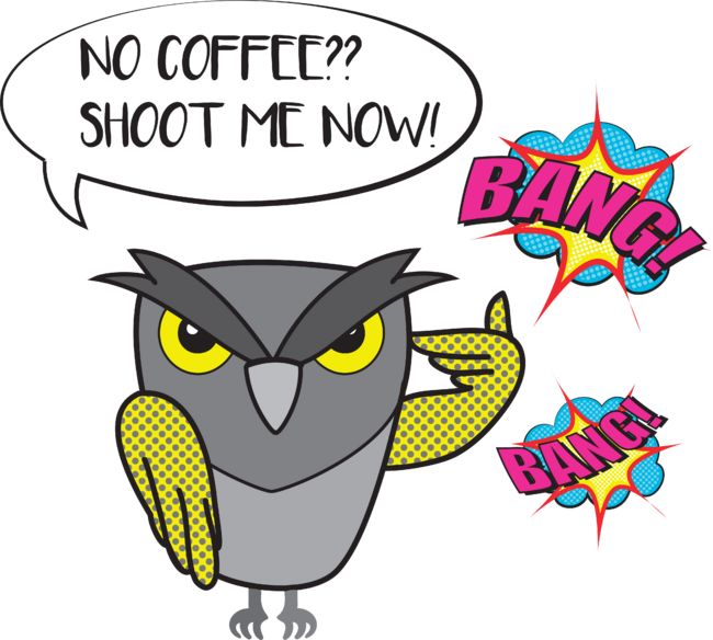 Funny Coffee Addict Owl