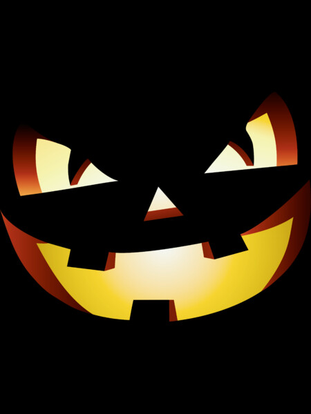 Halloween Pumpkin Evil Smiley Face