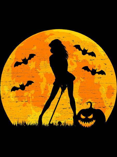 Halloween Golf Sport Bats Full Moon by HaPa