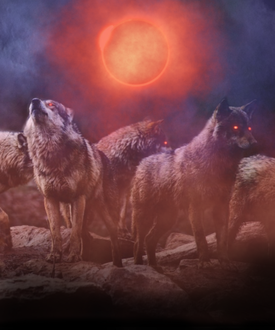 Wolf pack red moon