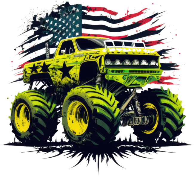 Monster Truck American Flag