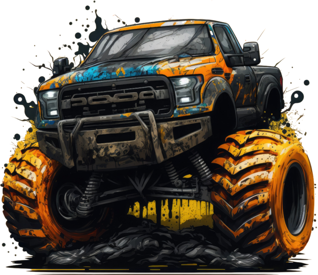 Monster Truck On Mud
