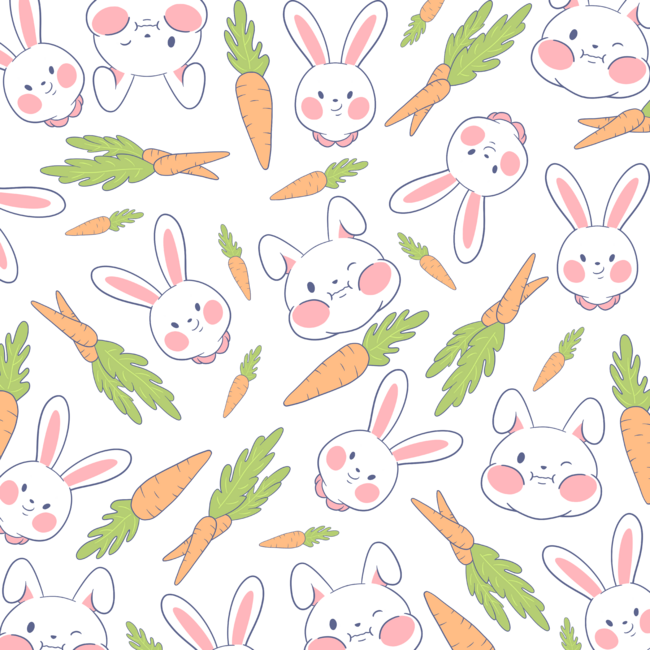 Seamless Cute Bunny Pattern