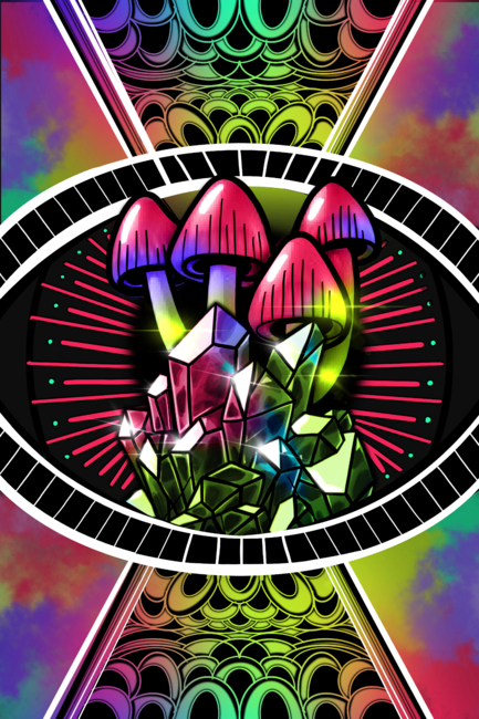 psychedelic mushroom by Imbalanceink