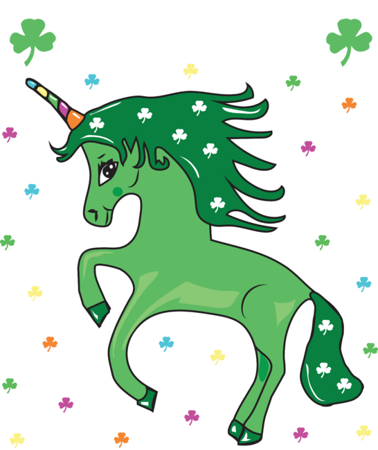 Unicorn St Patricks Day Lepricorn Rainbow Shamrocks
