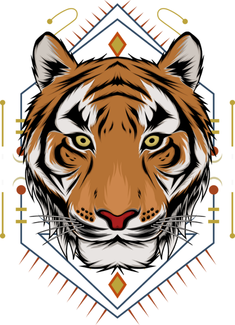 The tiger design illustration