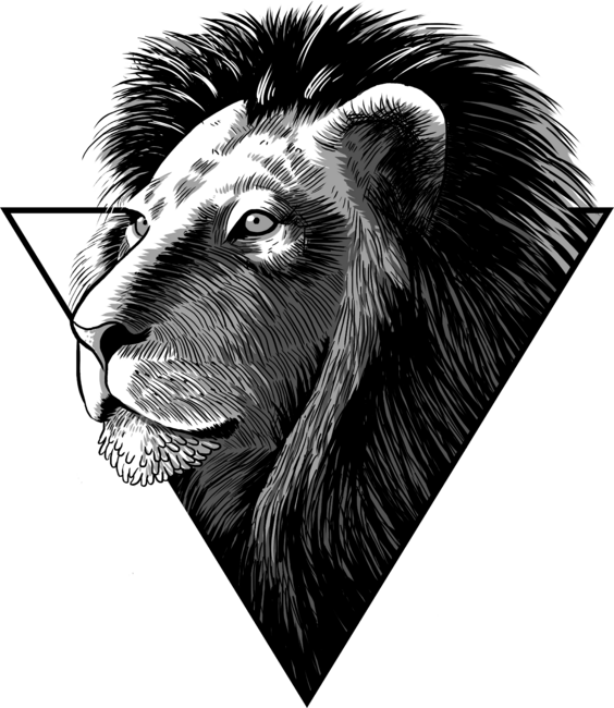Lion in triangle