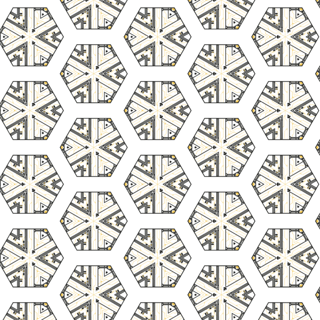 Sci-Fi Hexagon Pattern by tabishere