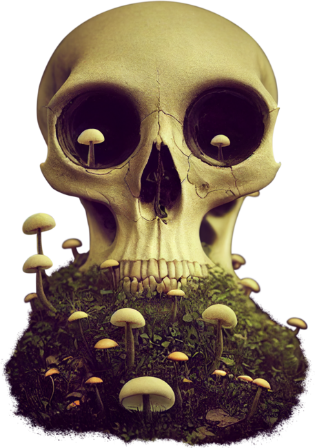Shroom Skull by Fourfreak
