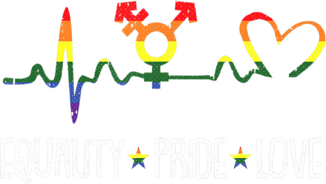 Equality Pride Love Gay Heart Beat Rainbow
