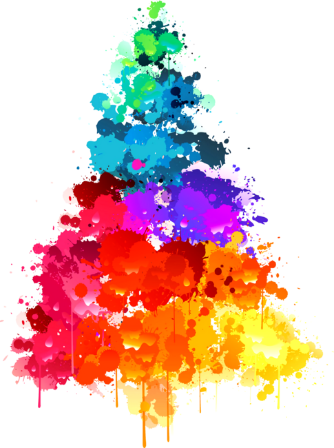 Colorful Christmas Tree by DesignReadyStore