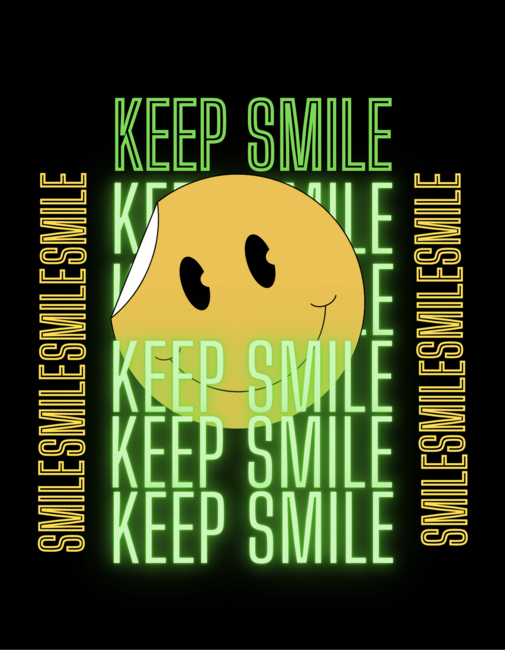 Design smile for tshirt and others