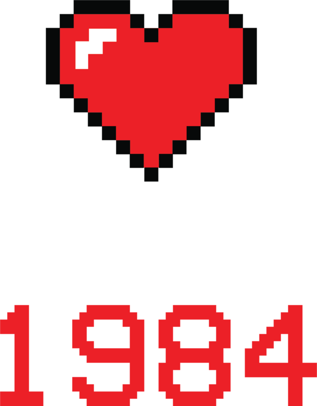 Pixel 1984 Vintage Heart by Blok45