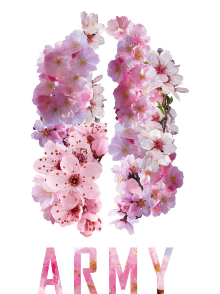 Army Wings logo total sakura flowers | Kpop merch