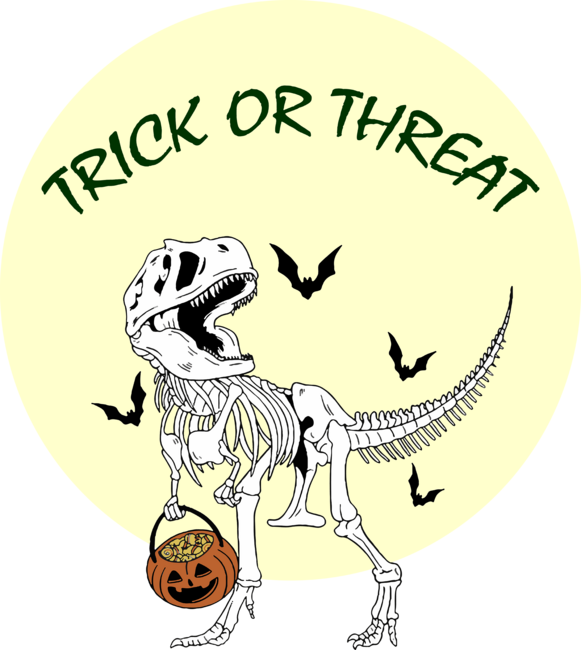 Trex Dinosaur Trick Or Threat Halloween
