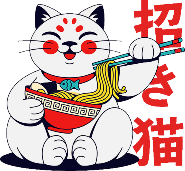 Ramen Cat - Funny Japanese Noodle Kitty