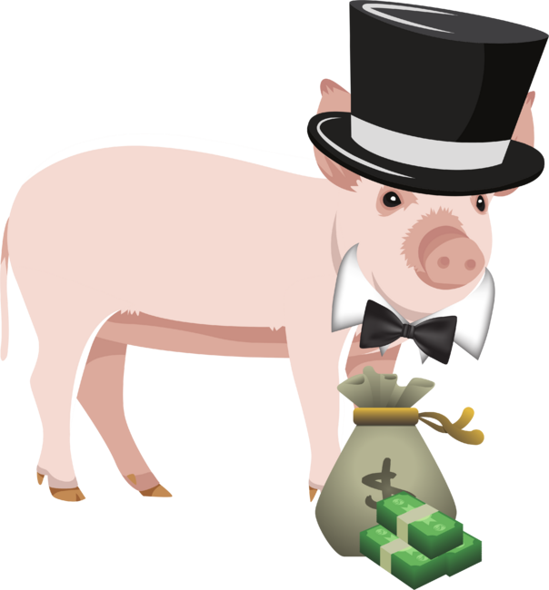 Filthy Rich Pig Millionaire by KishShop