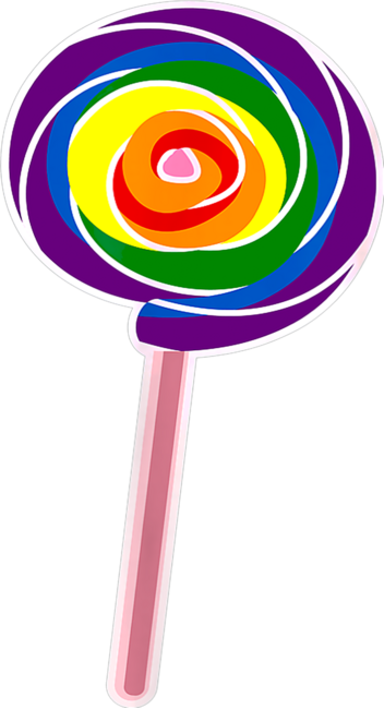 LGBT Gay Lesbian Pride Rainbow Flag Lollipop by Momando