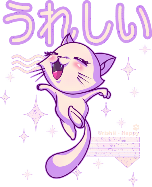 Chibi Happy(In Japanese) Cat
