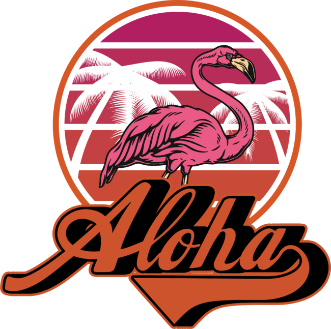 Flamingo Summer shirt Aloha by brahimtarga