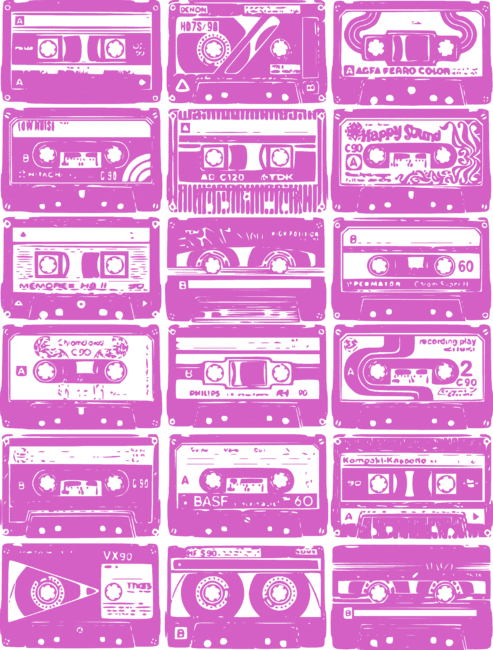 Pink Retro Tapes
