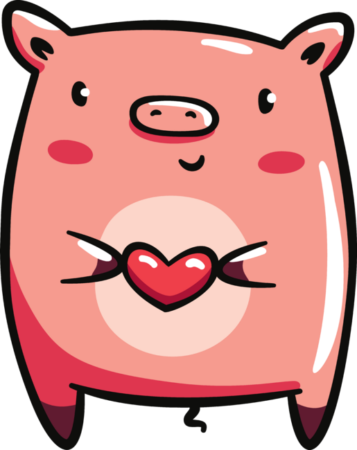 Piggy with Heart by LydiaLyd