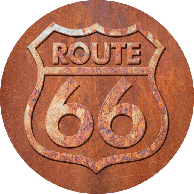 Route 66 vintage sign - Rusty metal sign 2