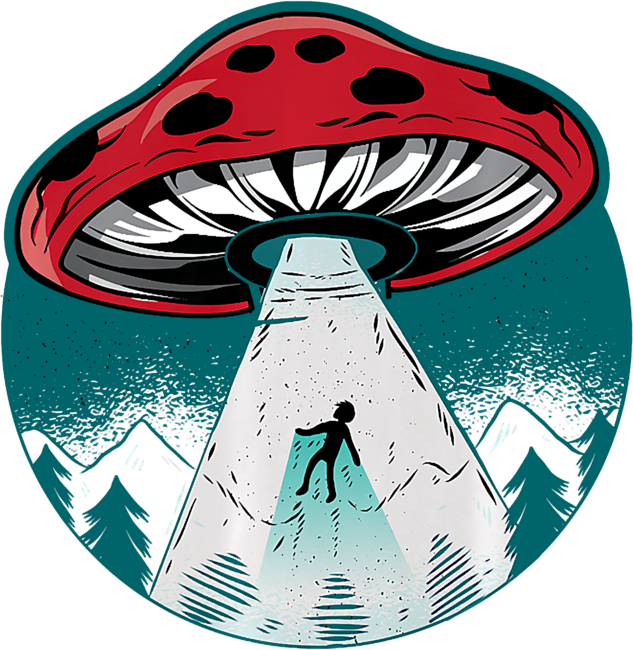 Mushroom UFO T-Shirt by SOPIZiLA