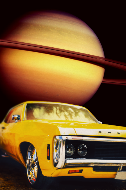 Classic Car in Outer Space