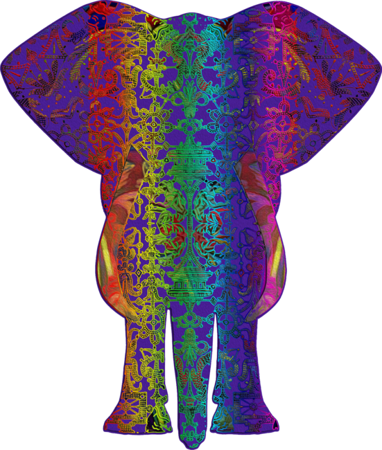 Rainbow Purple Ganesha