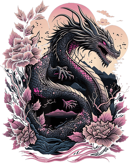 Japanese Aesthetic Dragon japanese art Japan Tattoo by bournes