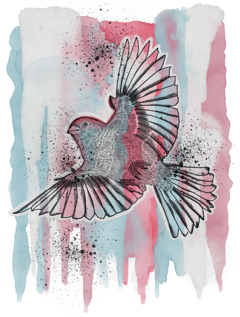 Watercolor Ink Free Bird