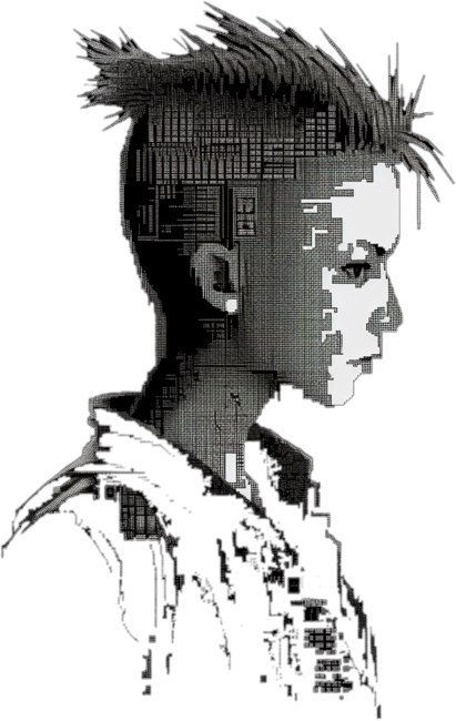 Cyberpunk ASCII Girl
