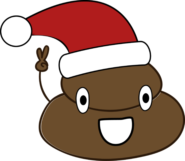 Funny Emoji Santa Hat Christmas Poop - for Kids &amp; Adults